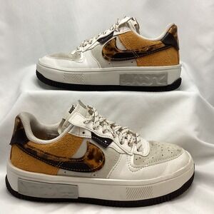 Nike Air Force 1 Low LX Tortoise Shell Leopard Print Sneakers Shoes Women's sz5
